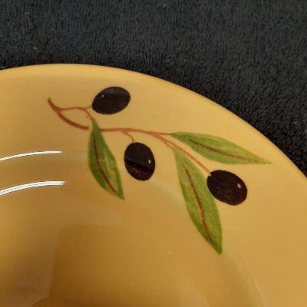 Varages Olive Branch Pattern Salad Plate Made in France Etsy