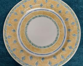 5 piece place setting London Prague pattern by Jeff Banks England Churchill fine porcelain dinnerware Ports of Call series