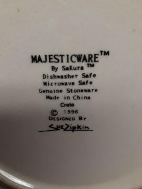 Sakura Majesticware Genuine Stoneware Crete Pattern Salad Plate