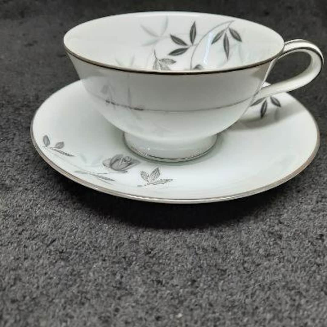 Noritake China Rosamor 5851 Pattern Coffee Cup and Saucer Set Made