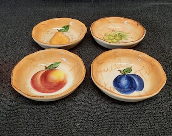 Tabletops Unlimited Hand Painted Collection El Camino Pattern Dipping Bowls Set of Four