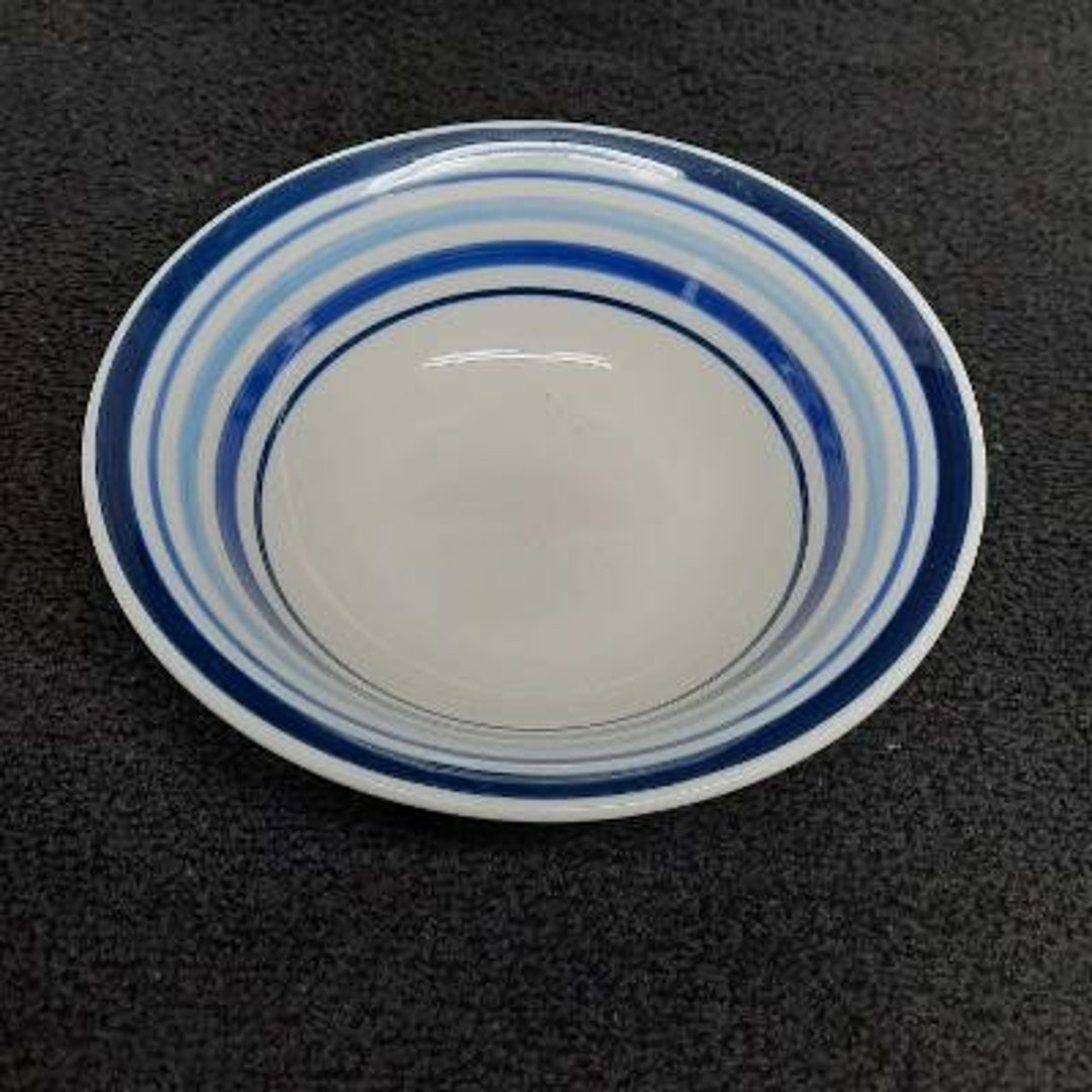 Mainstays Multi Band Blue Pattern Cereal Bowl Etsy