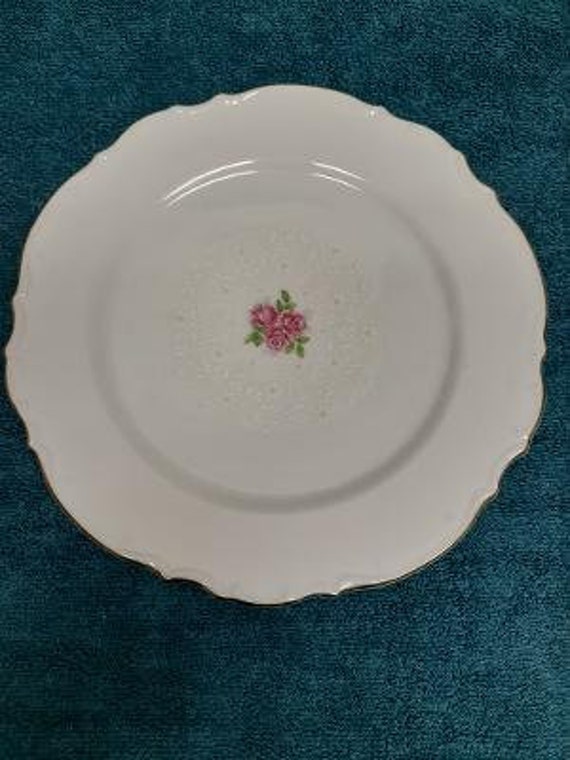 Bristol Fine China Rose Point Pattern Dinner Plate Made in - Etsy