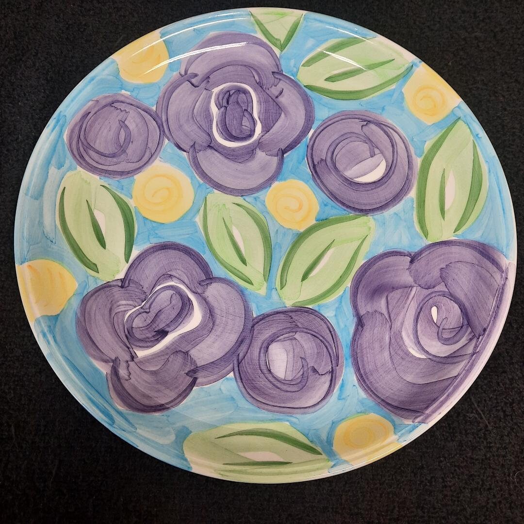 Libbey LIE44 Abstract Floral Pattern Dinnerware Pieces Choice Hand Painted