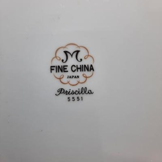 M Fine China Japan Priscilla 5551 Pattern Dinner Plate - Etsy