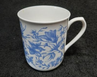 Churchill Fine Bone China Indian Blue Florals Pattern Coffee Mug