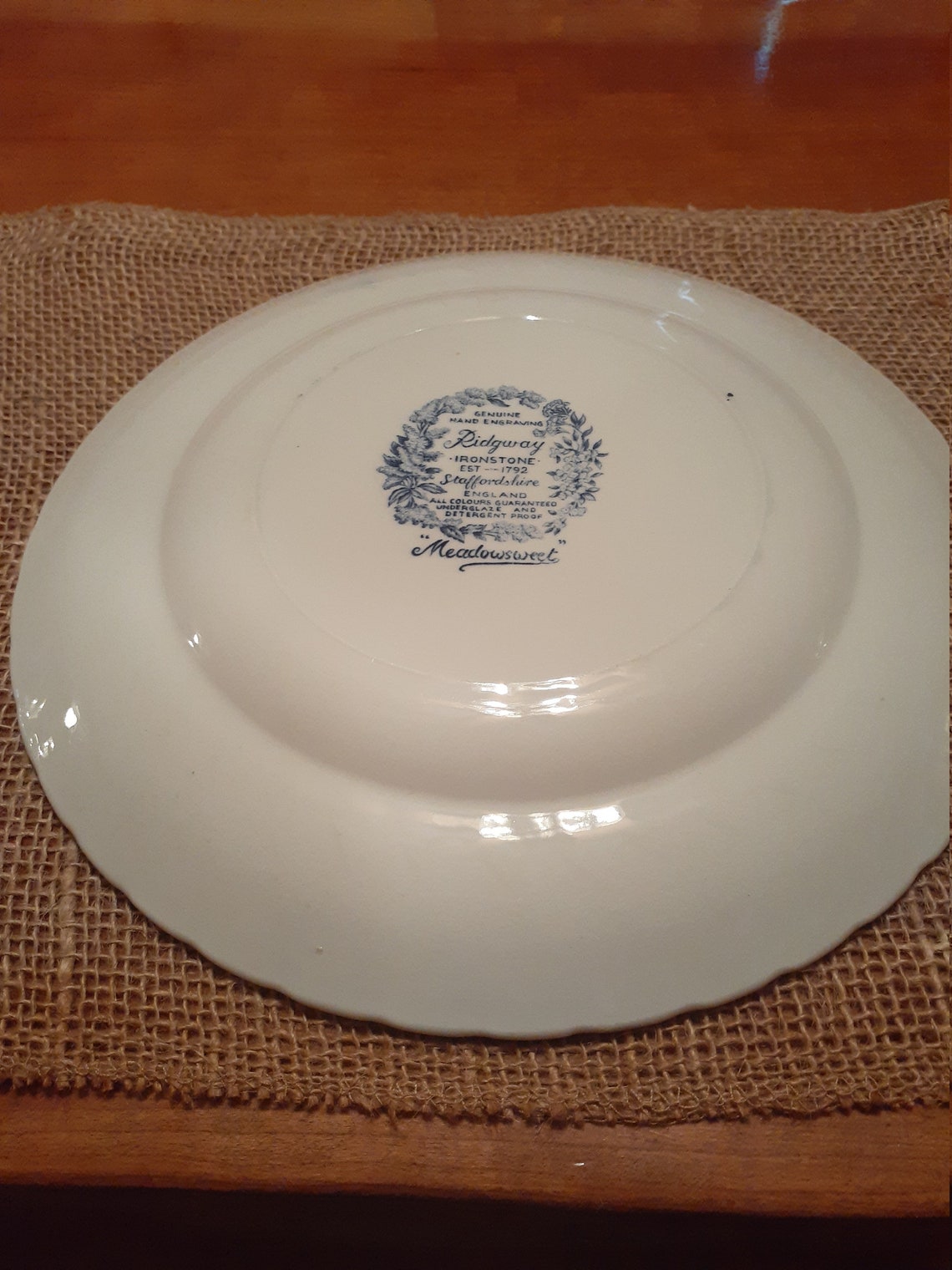 Ridgway Ironstone Meadowsweet Pattern Dinner Plate Made in England Etsy