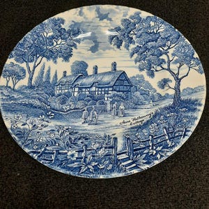 Royal Essex Ironstone Shakespeares Country Blue Pattern Dinnerware Piece Choice Made in England