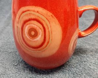 Denby Pottery Fire Chilli Pattern Large Coffee Mug Made in England
