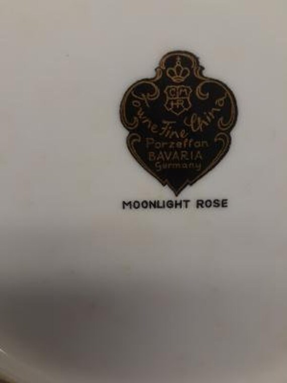   Moonlight Rose デザートプレート Towne Fine China Moonlight Rose Pattern Dinner Plate Made in