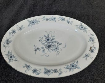 Nasco Fine China Champlain Pattern Oval Serving Platter Made in Japan