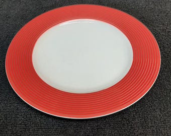 Mikasa Fine China Cheers Red L3184 Rings Pattern Salad Plate