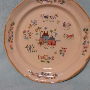 International Stoneware Heartland Pattern Chop Plate Platter Made in Japan