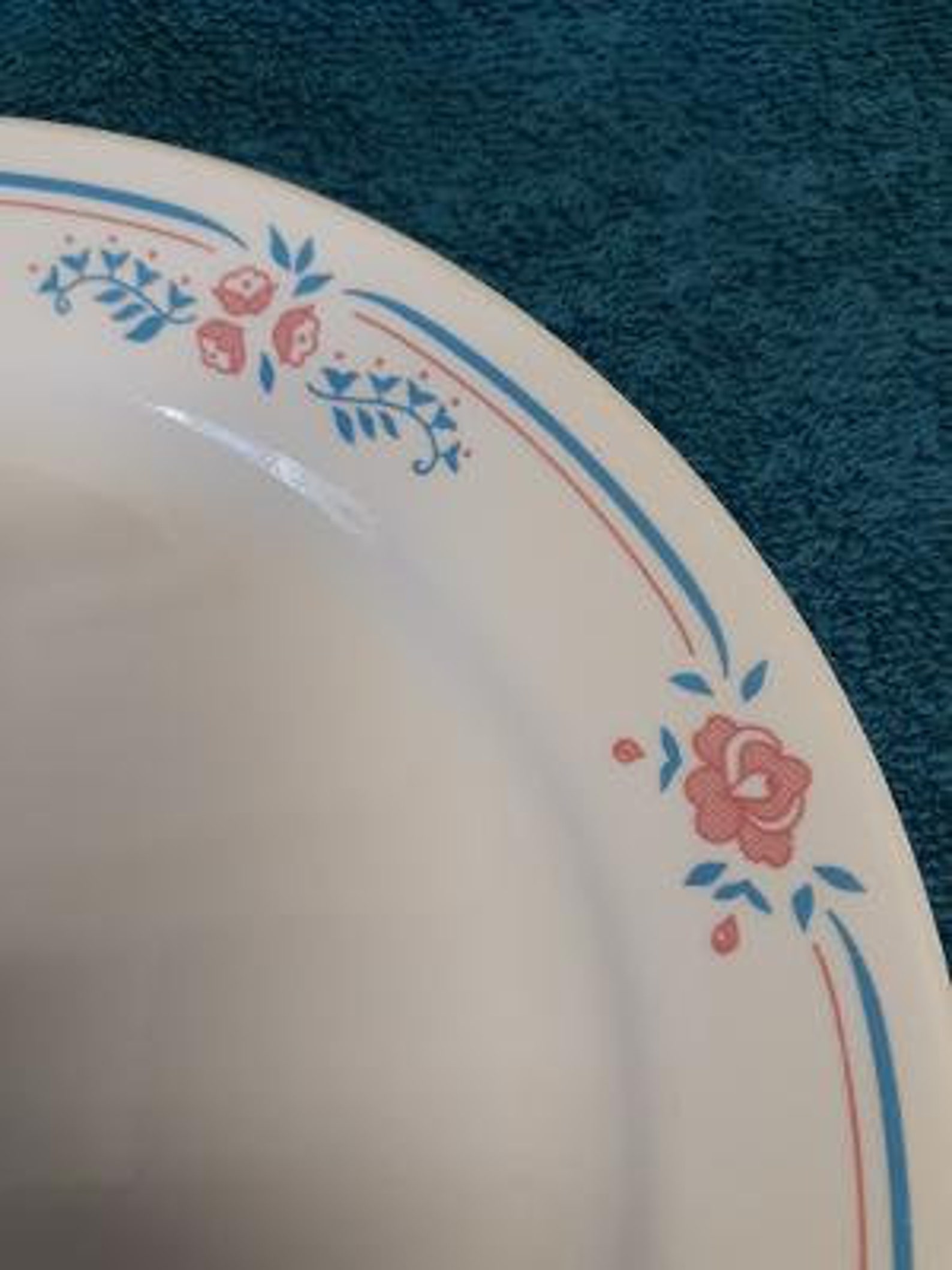 Corelle by Corning Embroidery Pattern Dinner Plate Made in USA Etsy