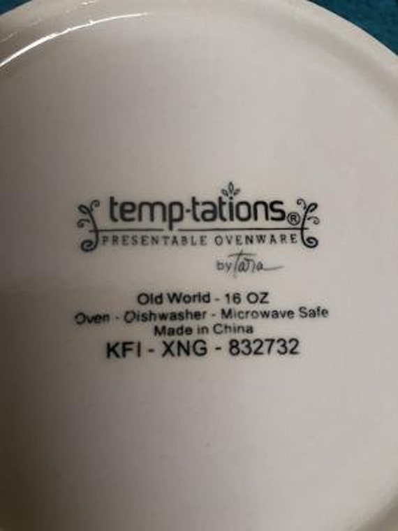 Temptations Presentable Ovenware by Tara Old World Pattern Large