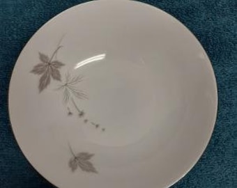 Mikasa Narumi Silver Maple Pattern Soup Cereal Bowl Made in Japan