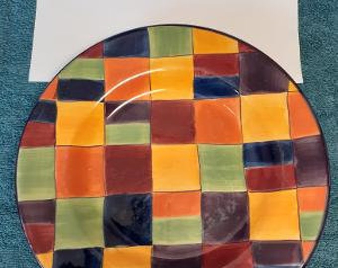Tabletops Gallery Hand Painted Caracas Pattern Dinner Plate Etsy