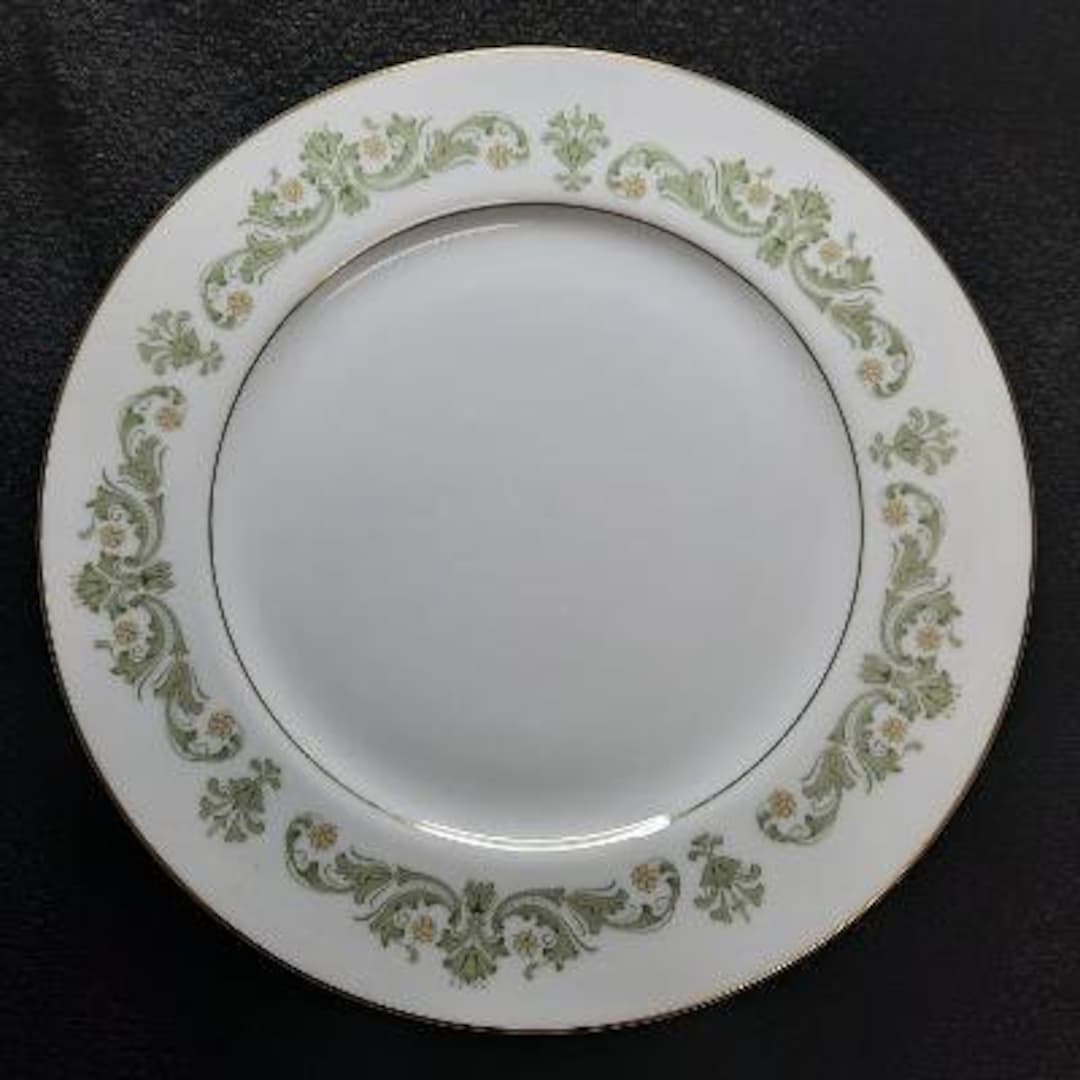 Style House Contessa Green Pattern Dinner Plate Made in Japan - Etsy