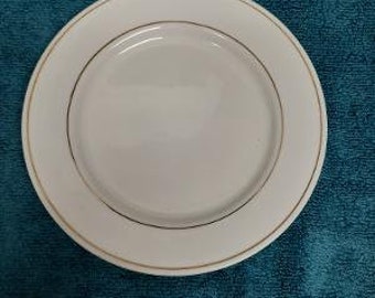 Gibson Housewares Gold Pattern Offset Trim Salad Plate