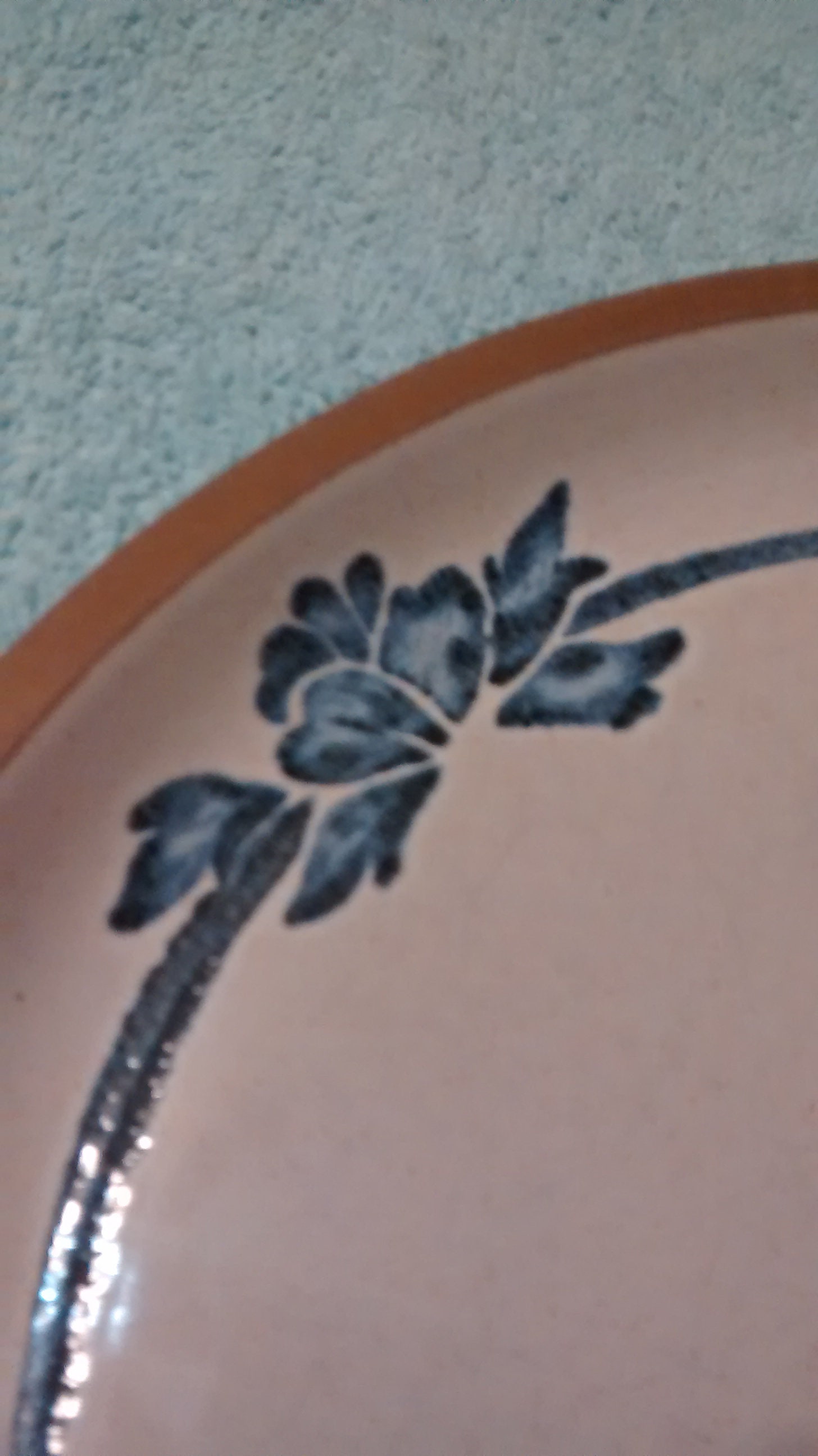 Midwinter Stoneware Blue Print Pattern Dinner Plate Made in Japan