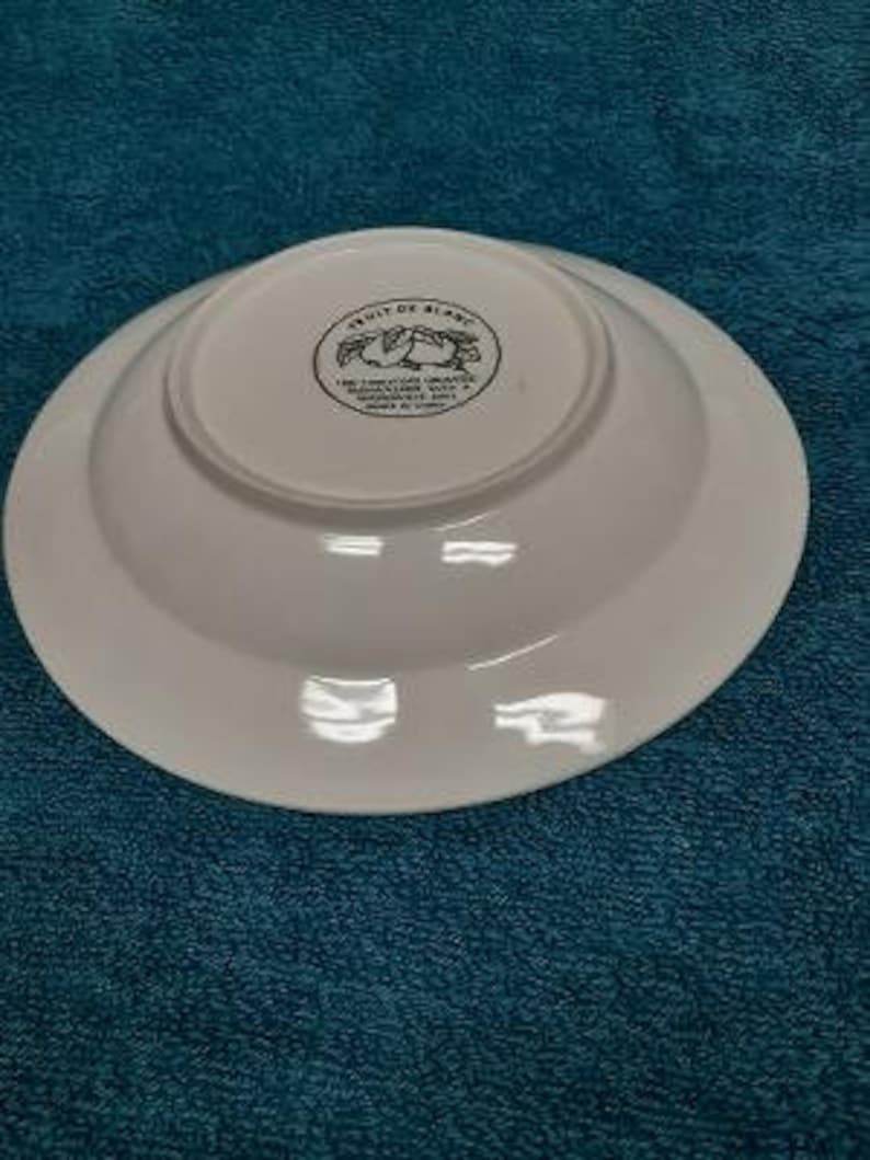 Tabletops Unlimited Fruit De Blanc Pattern Rimmed Soup Bowl Embossed