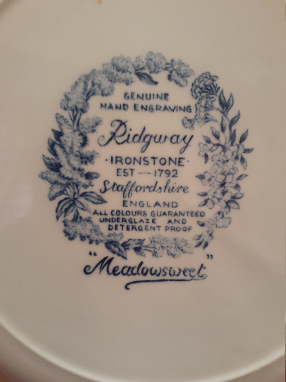 Ridgway Ironstone Meadowsweet Pattern Dinner Plate Made in England Etsy