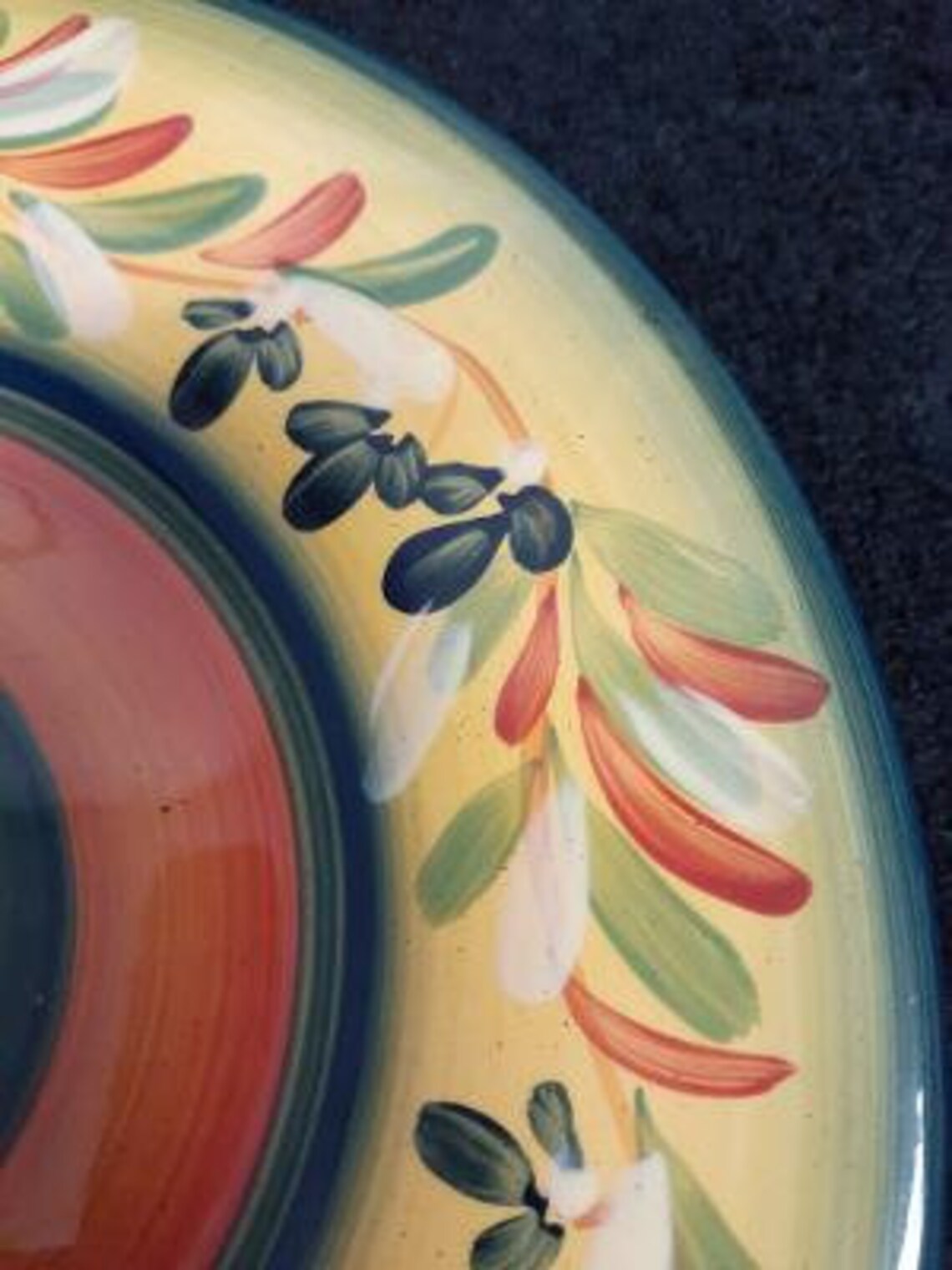Tabletops Gallery Hand Crafted La Province Pattern Salad Plate Etsy