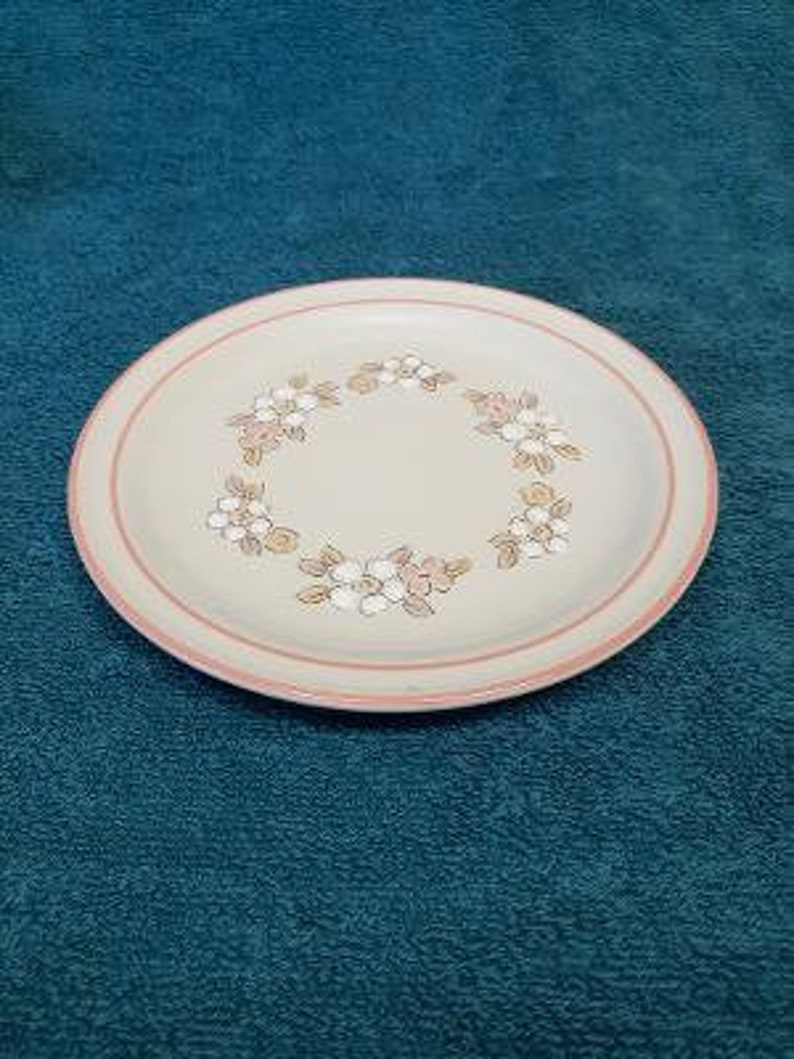 Hearthside Chantilly Stoneware Fleur De Bois Peach Pattern Etsy