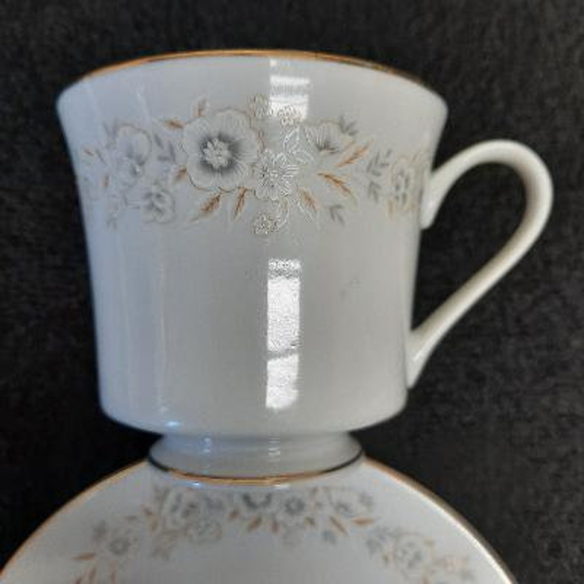 Diamond China Winchester Pattern Footed Coffee Cup and Saucer Etsy