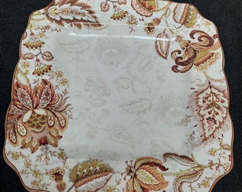 Noble Excellence Taylor Pattern Square Dinner Plate Paisley