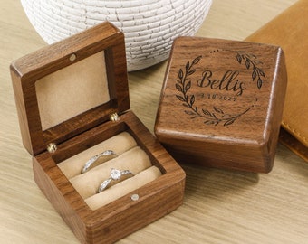 I do wedding Blush pink personalised wedding ring box with wedding vow books and wedding ring pillow Box for wedding ring Custom ring box