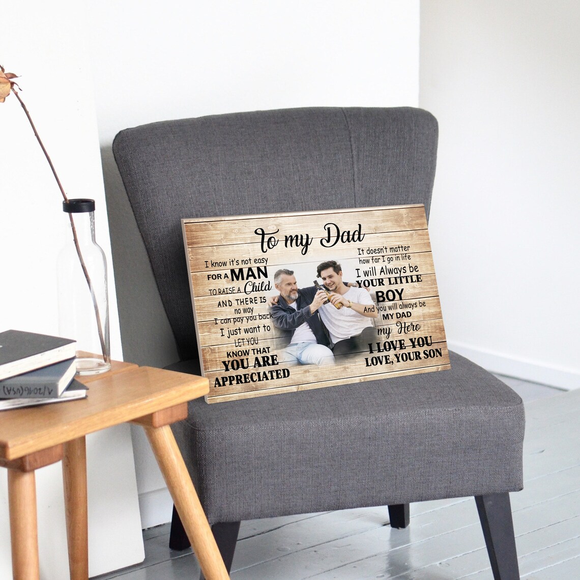 Personalized Photo Canvas Father's Day Canvas Custom Etsy