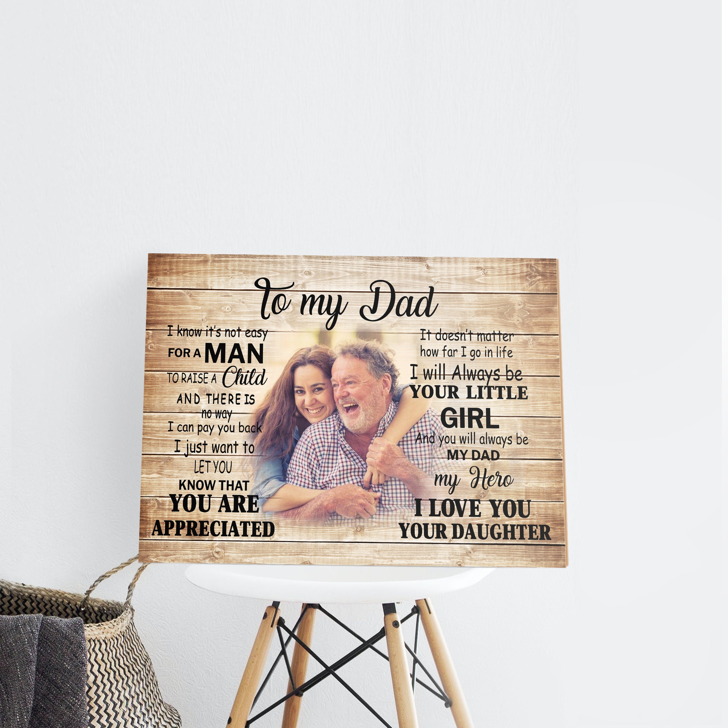 Personalized Photo Canvas Father's Day Canvas Custom Etsy