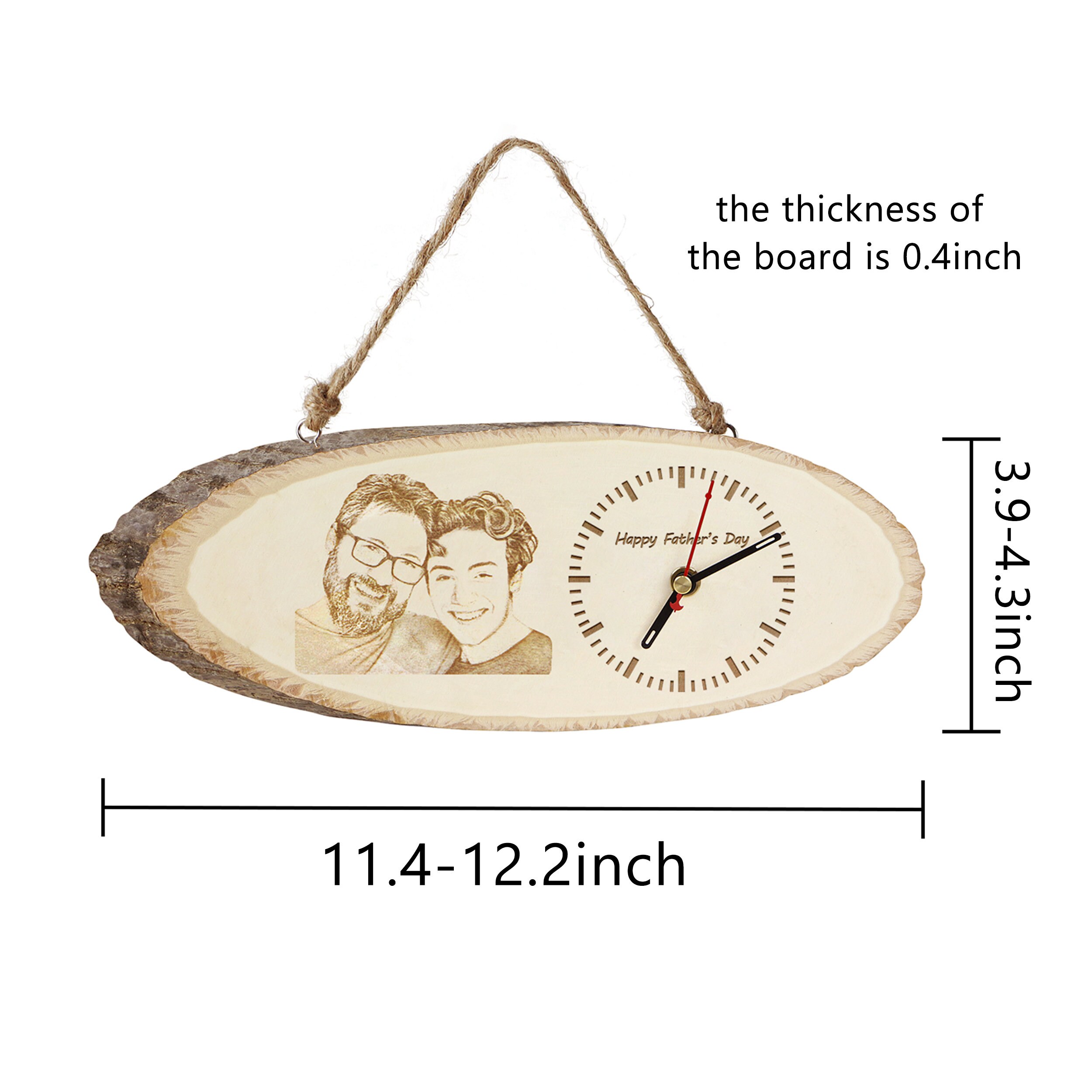 Personalized Photo Clock Engraved Wall Clock DIY Clock Desk Etsy