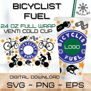 Radfahrer Tankfolie Venti Kalt 24 Unzen Becher SVG,Venti Full Wrap SVG,Cricut Design,Svg,Png,EPS