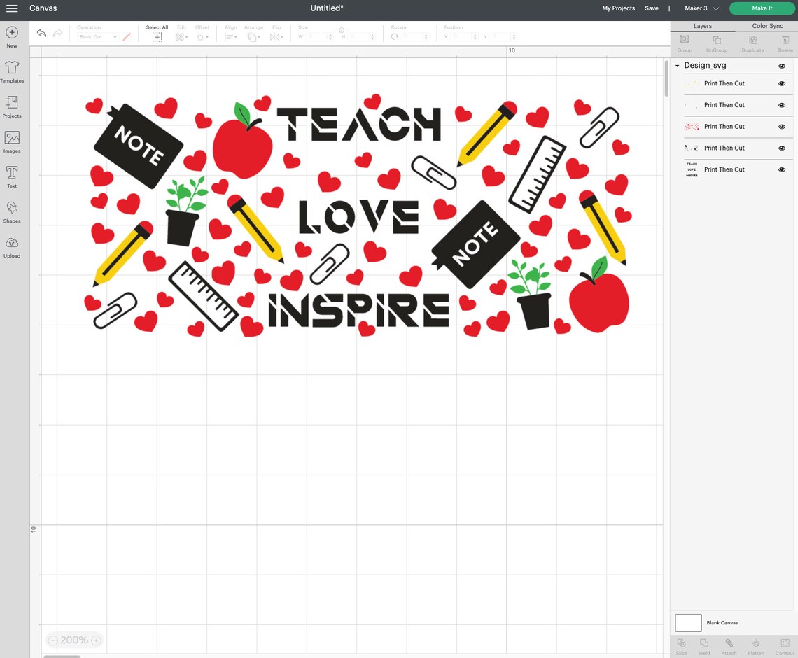 Teach Love Inspire Glass Wrap Svg, Teacher Svg,libbey 16 Oz Beer Can ...