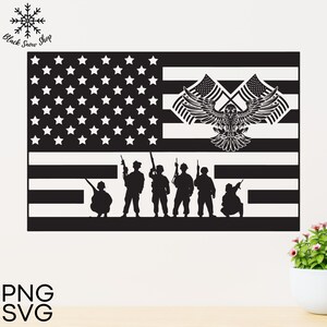 Bandera de águila americana svg, bandera de EE. UU. svg, ejército forzado svg, batalla militar svg, descarga digital, diseño de Cricut, svg, png, jpg