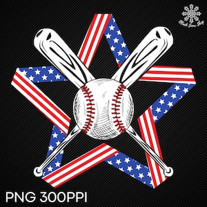 Sublimación patriótica del 4 de julio de béisbol de Estados Unidos PNG, 4 de julio PNG, patriótico PNG, descarga digital, diseño de Cricut, sublimación, png