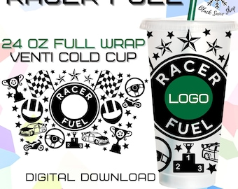 Racer Fuel Wrap Venti Cold 24 oz Cup SVG,Venti Full Wrap Svg,Full Wrap SVG,Pre Sized Cold Cup,Digital Download,Cricut Design,svg,png,eps