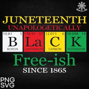 Camisa negra de científico de Juneteenth Free-ish desde 1865 svg, Juneteenth svg, Black History SVG, descarga digital, diseño de Cricut, svg, png, jpg