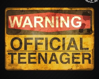 Warning Official Teenager Sublimation PNG,Birthday PNG,Teenage boy Shirt,Teen Gift T-Shirt,Digital Download,Cricut Design,Sublimation, png