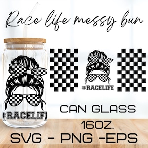Race leven rommelig broodje Glass Wrap Svg, Racing Life svg, Libbey 16 Oz Beer Can Glass svg, instant digitale download, Cricut Design, svg, png, eps