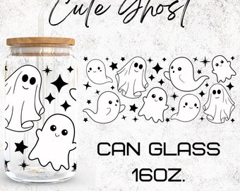 Cute Ghost Wrap Svg,Ghost svg,Halloween svg,libbey 16 Oz beer can glass svg,instant Digital Download ,Cricut Design,svg,png,eps