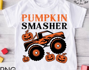 Pumpkin Smasher SVG , Kids Halloween Svg , Halloween SVG, Monster Truck svg, Digital Download , Cricut Design, svg , png , jpg