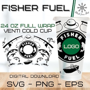 Vaso de agua fría Fisher Fuel Wrap Venti de 24 oz SVG,Venti Full Wrap SVG,Full Wrap SVG,Vaso de agua fría de tamaño prediseñado,Descarga digital,Diseño de Cricut,svg,png,eps