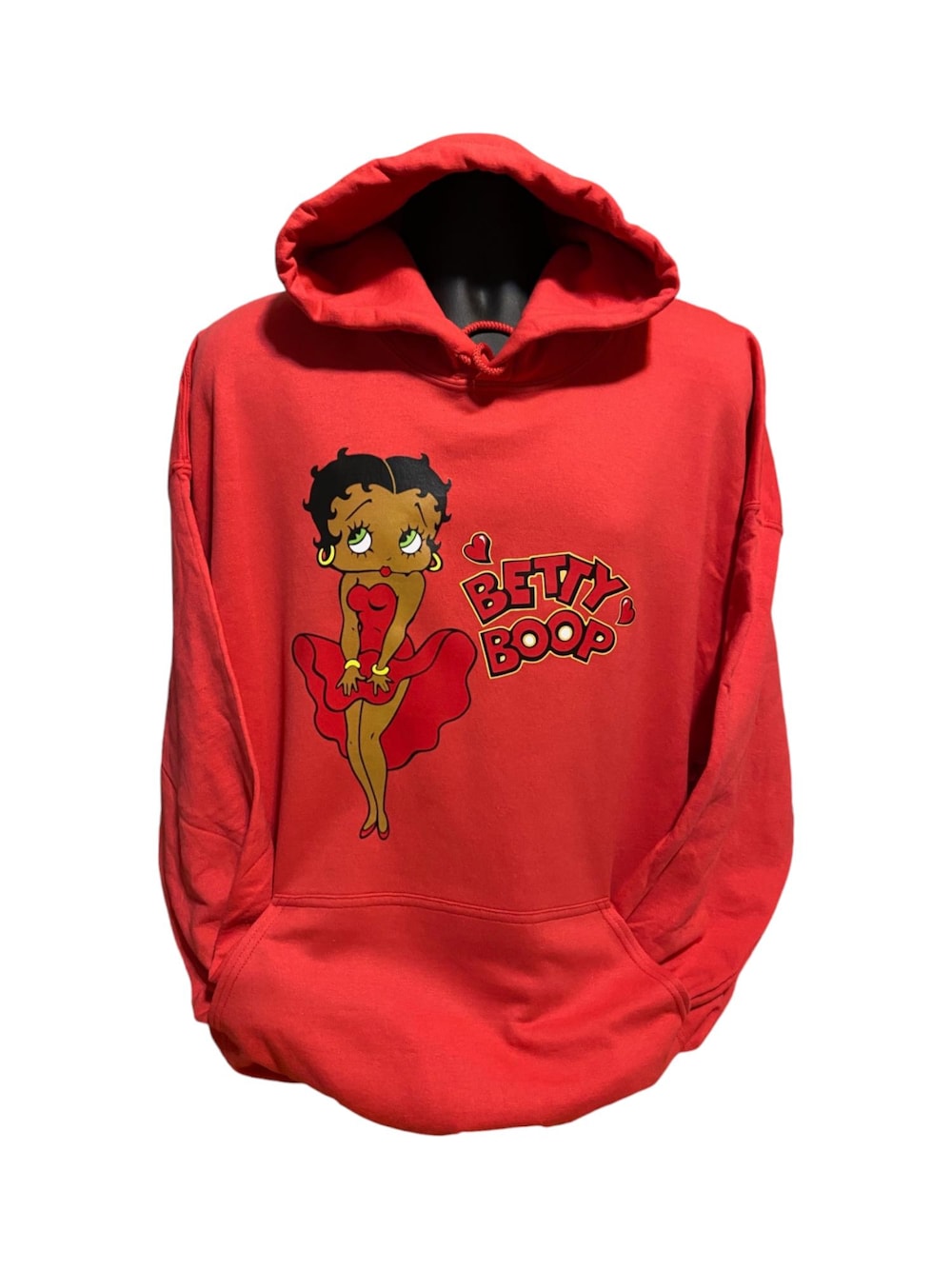 Alwaysky Style Betty Boop Hoodie - Red Dress Betty Boop, Brown Skin Betty Boop