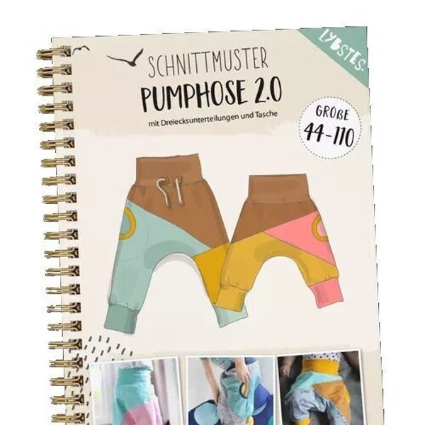 Schnittmuster Pumphose Babyhose Gr. 44-110 - Papierschnittmuster Kinderhose von Lybstes