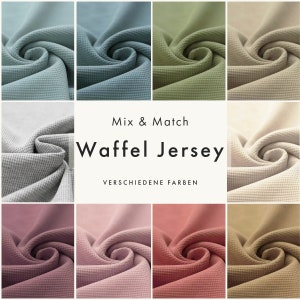 Waffle knit jersey mix&match - waffle jersey sold by the meter