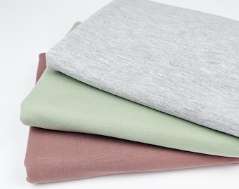 French Terry Sommersweat uni verschiedene Farben - Baumwolljersey Meterware