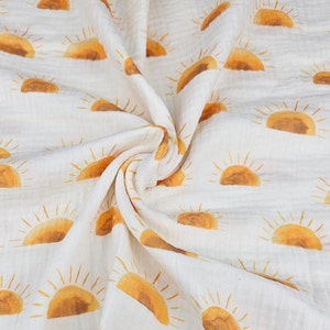 Muslin Sun Sunset from Family Fabrics - Double Gauze by the meter